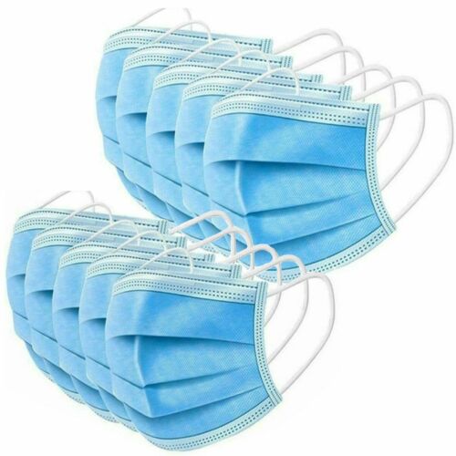 Medizinischer Mundschutz, blau, 3-lagig 10 Stück Packung in steriler Umverpackung 1