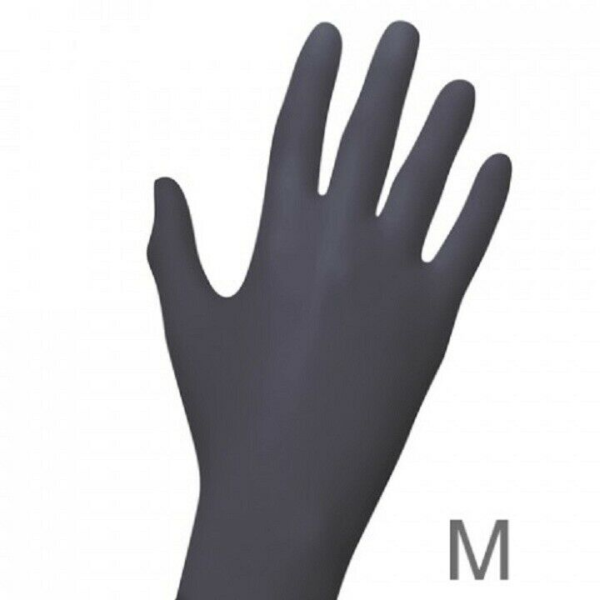 Unigloves Nitril BLACK Pearl, allergiefrei, Handschuhe, 100Stk/Box, Gr. M 2