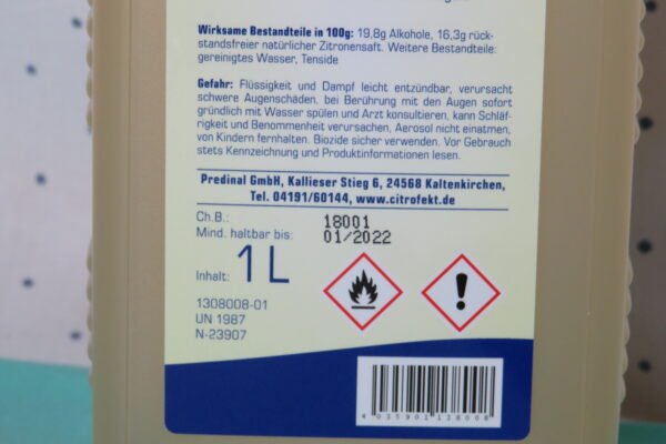 Ökologisches Desinfektionsmittel Citrofekt - Bio-​Schnelldesinfektion, 1000 ml 5