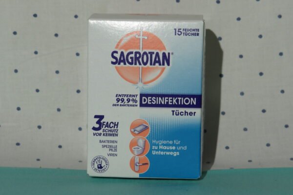 Sagrotan Desinfektionstücher 15 Stück 3-fach Schutz vor Keimen: Bakterien, Spezielle Pilze, Viren 1