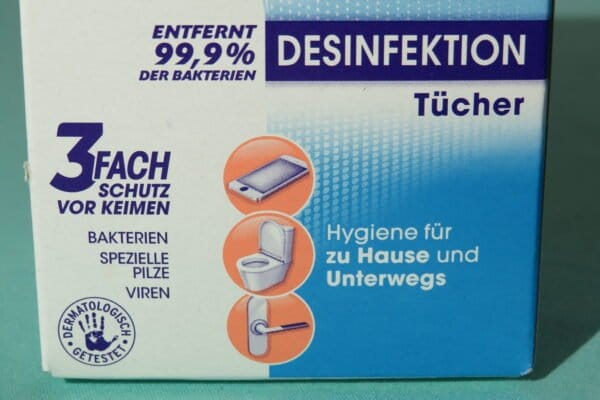 Sagrotan Desinfektionstücher 15 Stück 3-fach Schutz vor Keimen: Bakterien, Spezielle Pilze, Viren 2