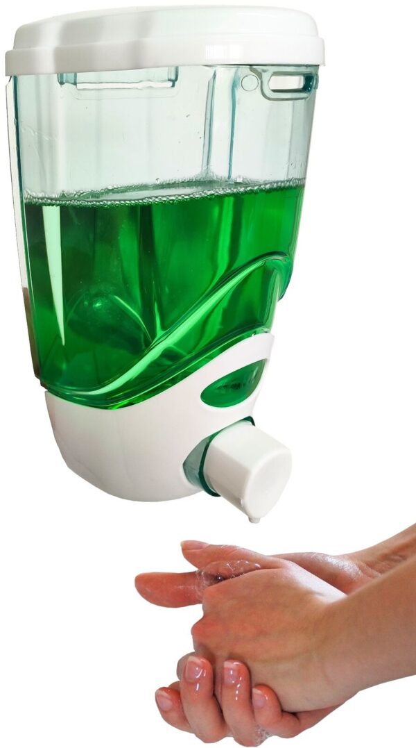 Seifenspender Desinfektionsmittelspender Desinfektionsspender Handseifenspender 850 ml | Wandmontage | Montagematerial im Lieferumgang 1