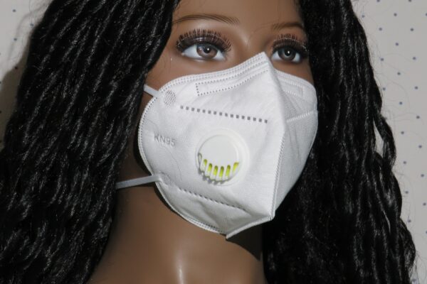 3er Pack Atemschutzmaske KN95, WEIß, Infektionsschutzmaske, mit Ventil 5-lagig 1