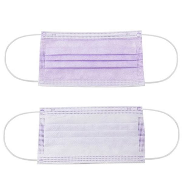 5 Stück Mundschutz Farbe: Lavendel Einweg 3 lagig 2