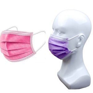 25 x pink / 25 x violett Mundschutz OP Nasenschutz Atemschutz Einweg  3 lagig