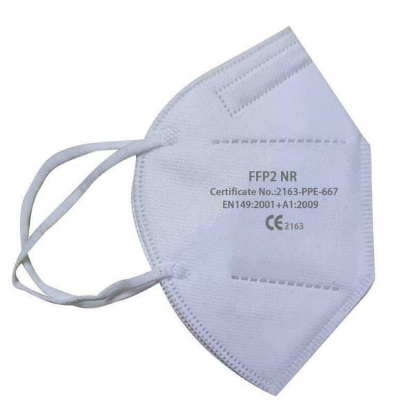 10-er Pack FFP2 Maske weiß 5-lagig zertifiziert Atemschutz Mundschutz CE 2163-PPE-667 1