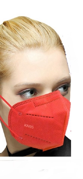 1 Stück KN95 Schutzmaske (FFP2 Standard), Rot 5-lagig, Atemschutzmaske 1