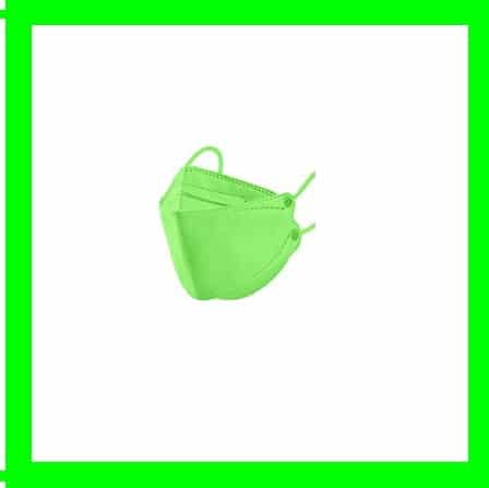 3 Stück 3D Protection "Breeze"FFP2 Maske, neon grün, optimal für Brillenträger geeignet 1